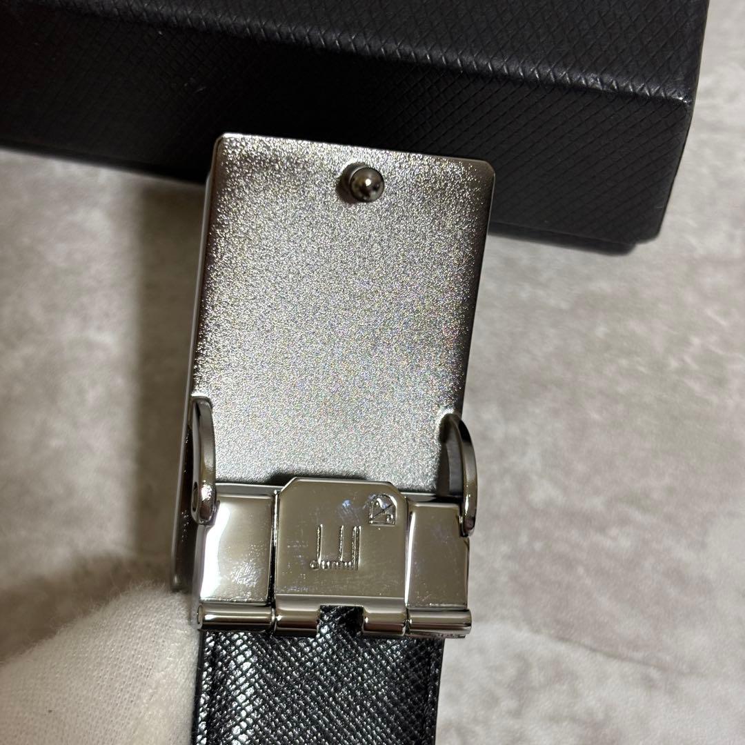 H241 未使用級✨ dunhill ダンヒル　レザー　ベルト　メンズ　ブラック