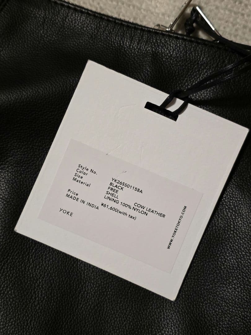 バッグ YOKE Carf Leather Circle Bag BLACK