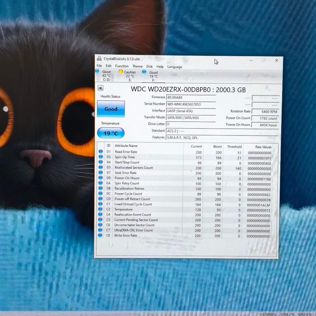 WD Green 8TB HDD WD20EZRX 3台