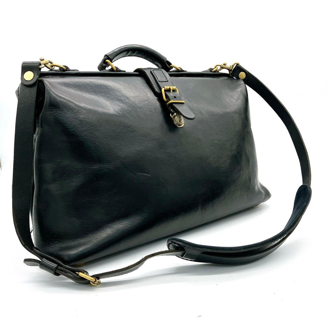 【HERZ】2wayソフトダレスバッグ　ビジネスバッグ　レザー　ブラック