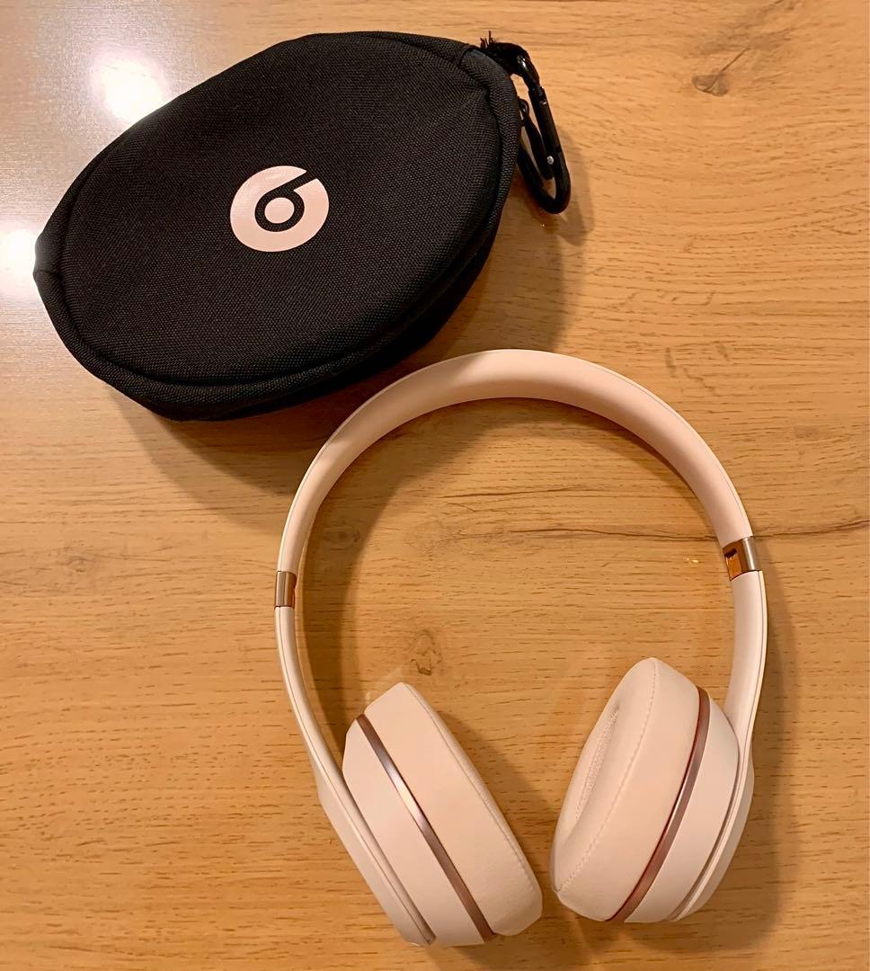 美品\限定モデル！beats solo 3ワイヤレス ヘッドホン　ピンクゴールド