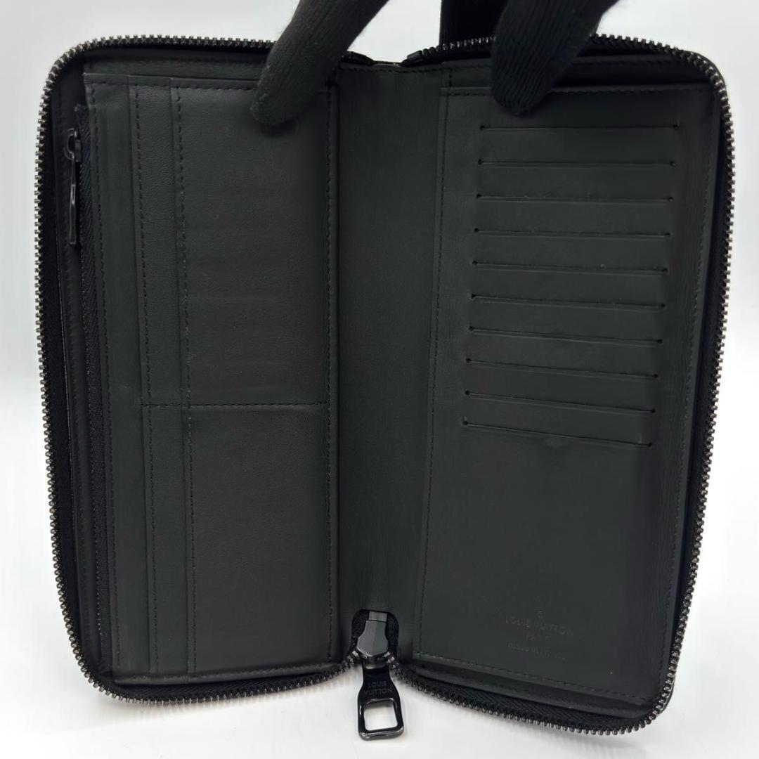 極美品 現行 ルイヴィトン ジッピーウォレット ヴェルティカル トリヨン 黒