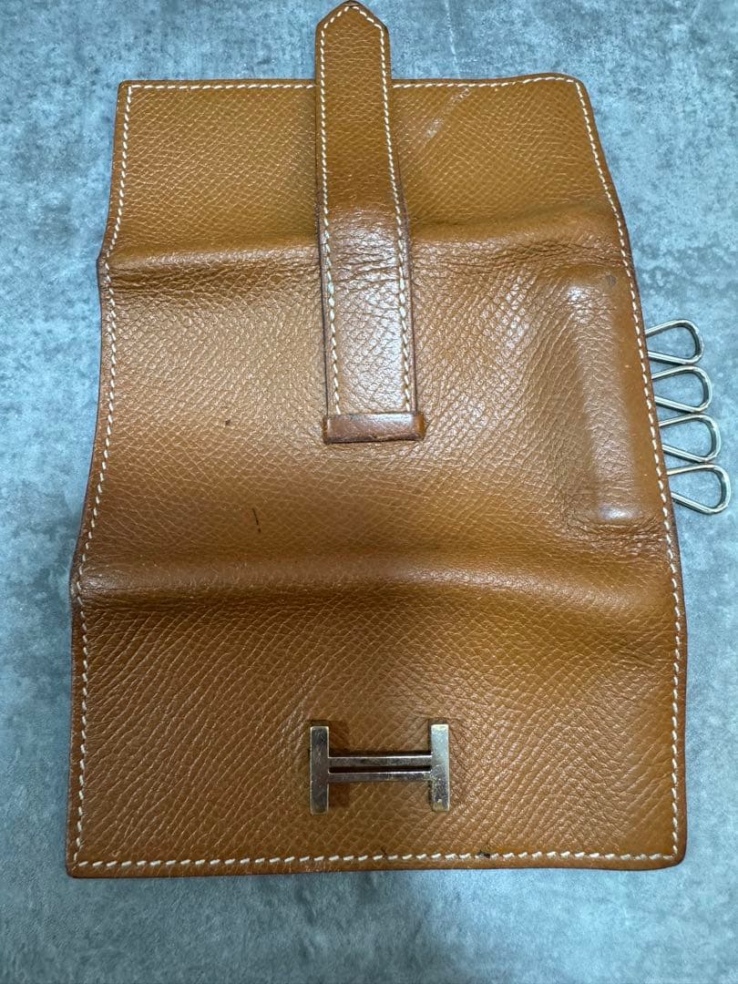 HERMES エルメス 4連 キーケース ベアン ブラウン