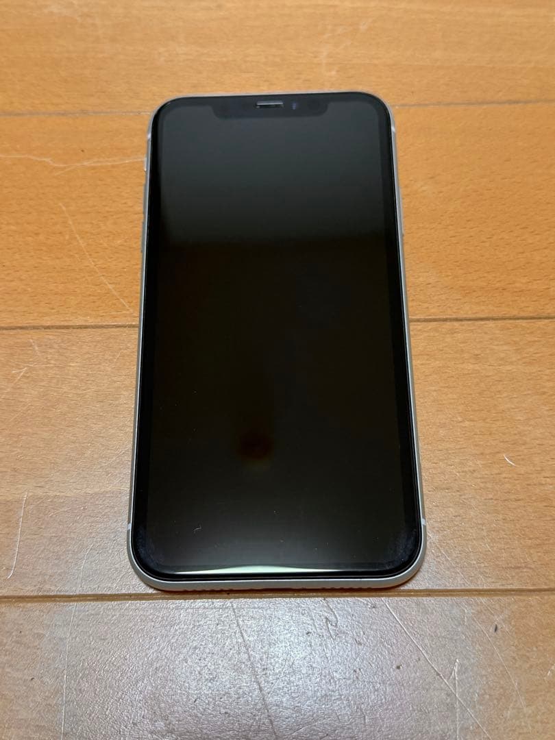 iPhone XR 128GB ホワイト sim フリー 未使用ガラスフィルム付