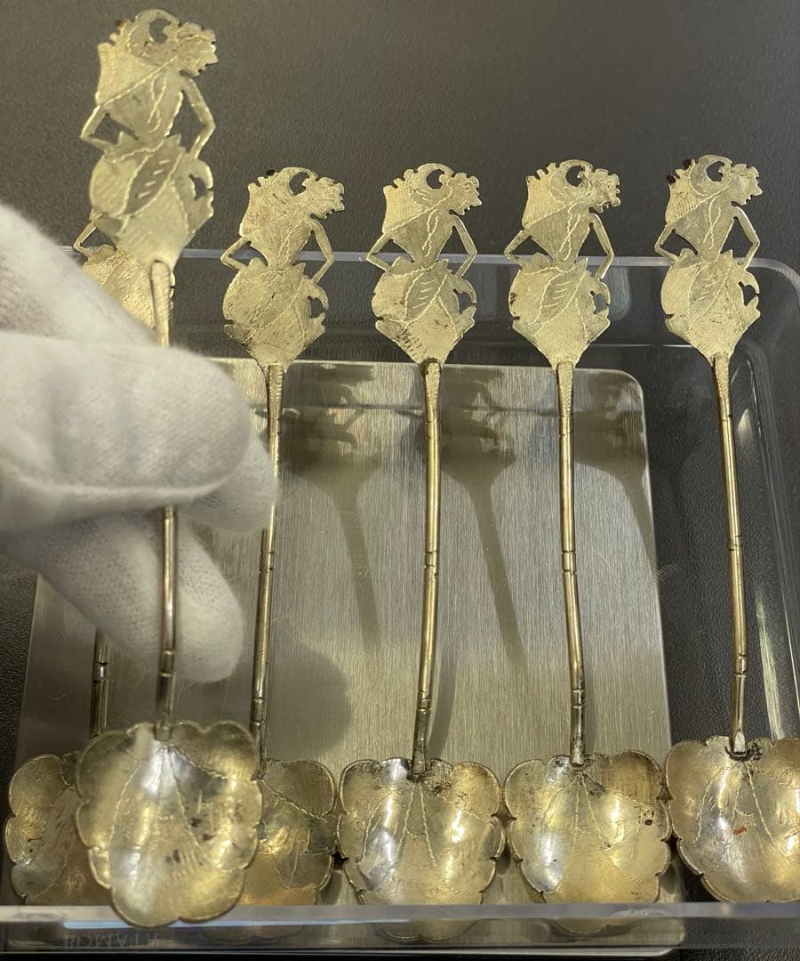 約53ｇ インドネシア シルバー製 スプーンセット SV Silver 銀