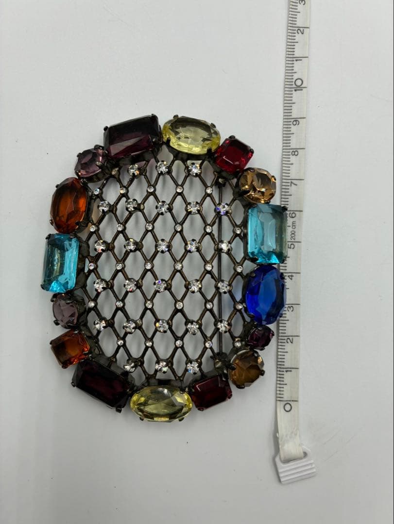 GIORGIO ARMANI ジョルジオ アルマーニ マルチカラー大ぶりブローチ