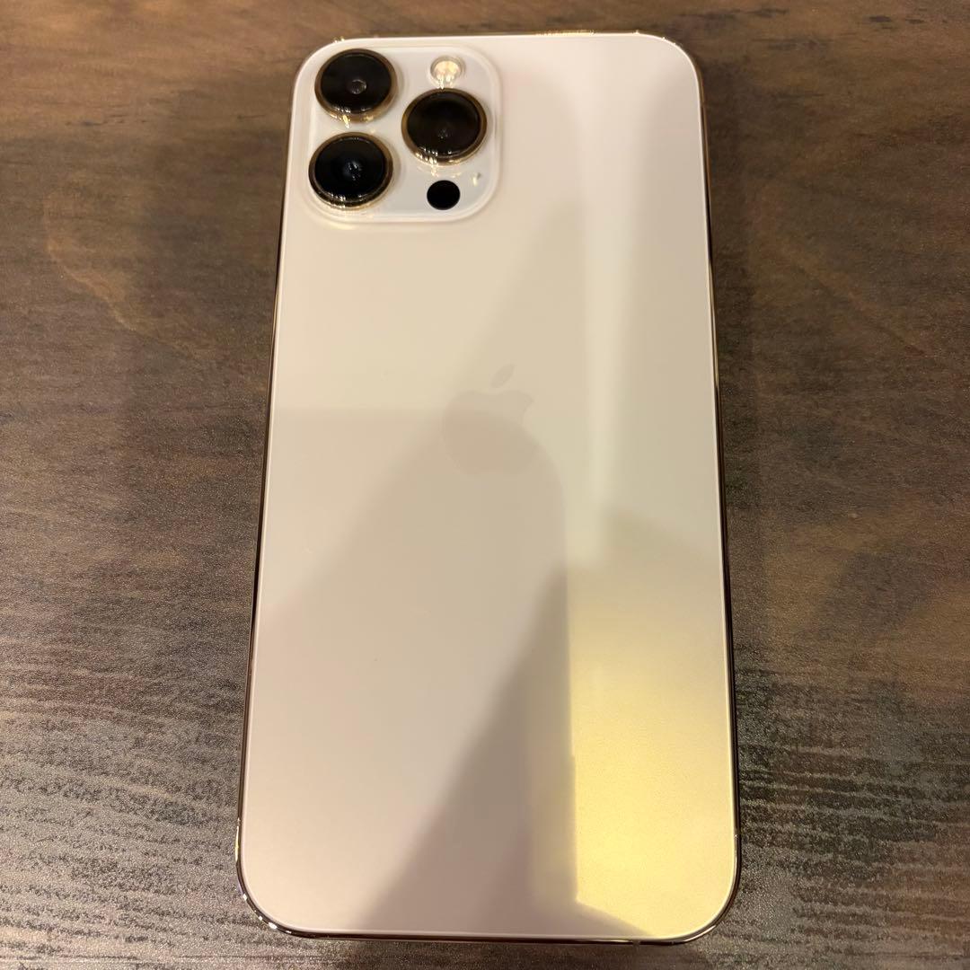 超美品BT80% iPhone13Pro MAX 256Gゴールド SIMフリー