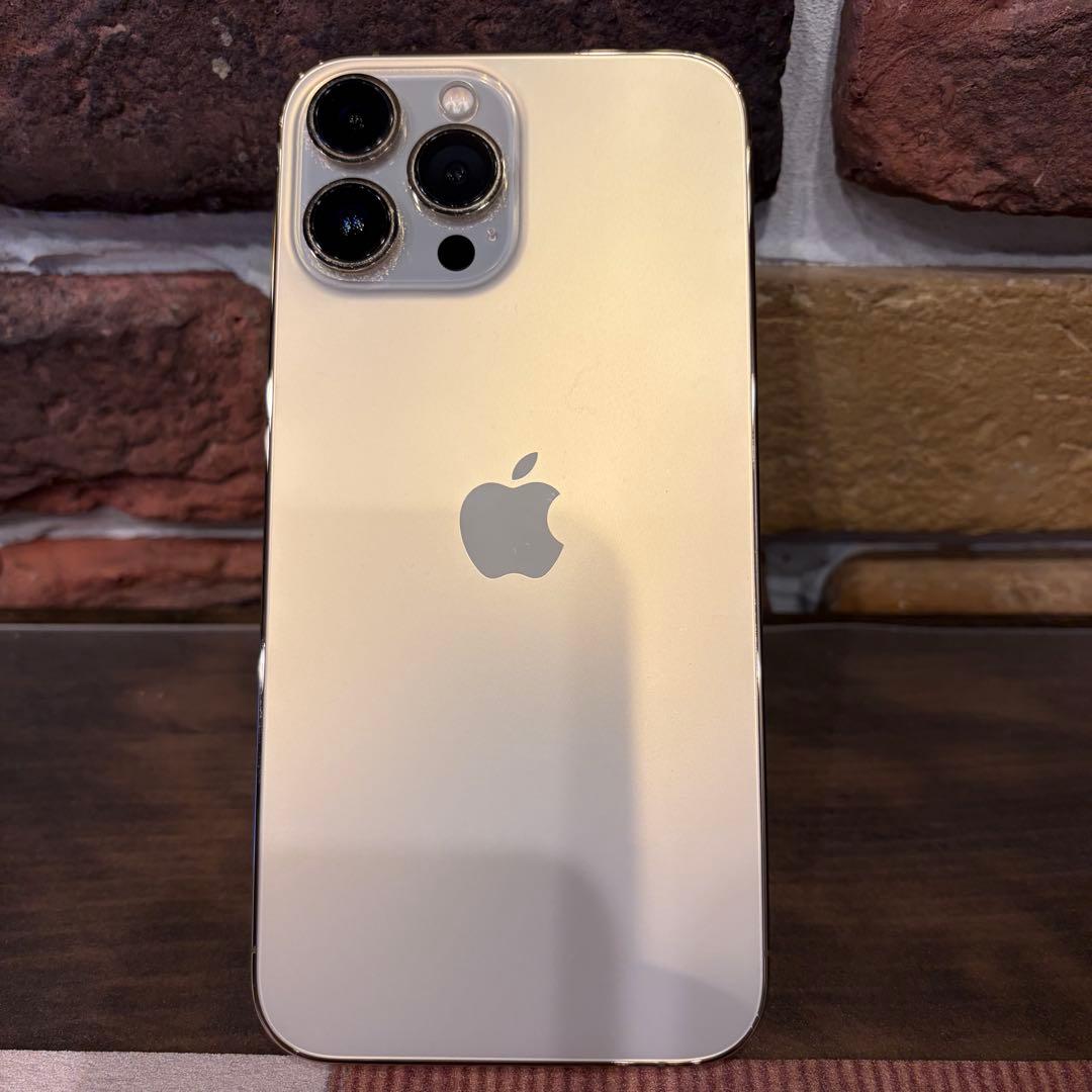 超美品BT80% iPhone13Pro MAX 256Gゴールド SIMフリー