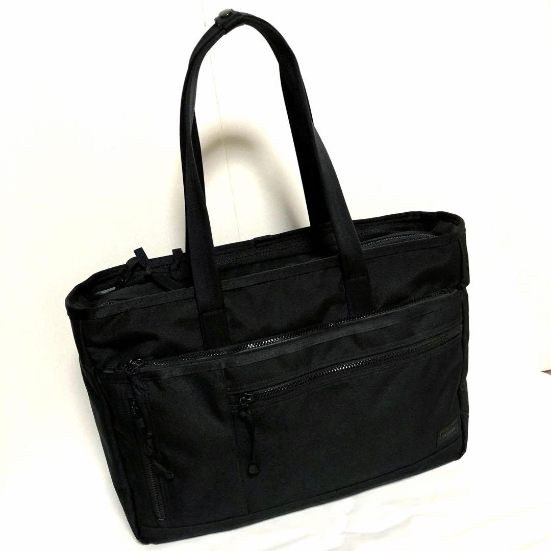 未使用級✨ポーター インタラクティブ トートバッグ A4可大容量 黒 吉田カバン