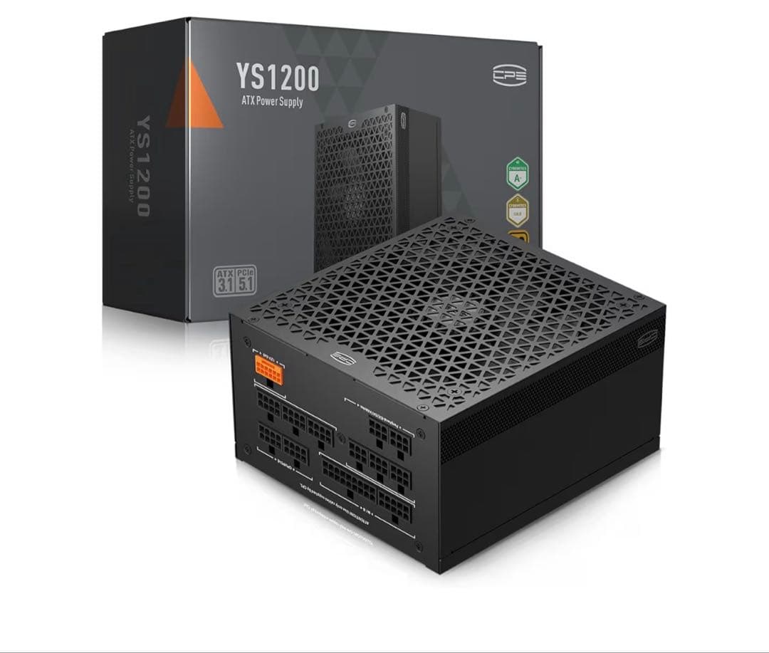 YS1200 電源、1200W 80 Plus Gold 認定 完全モジュラー