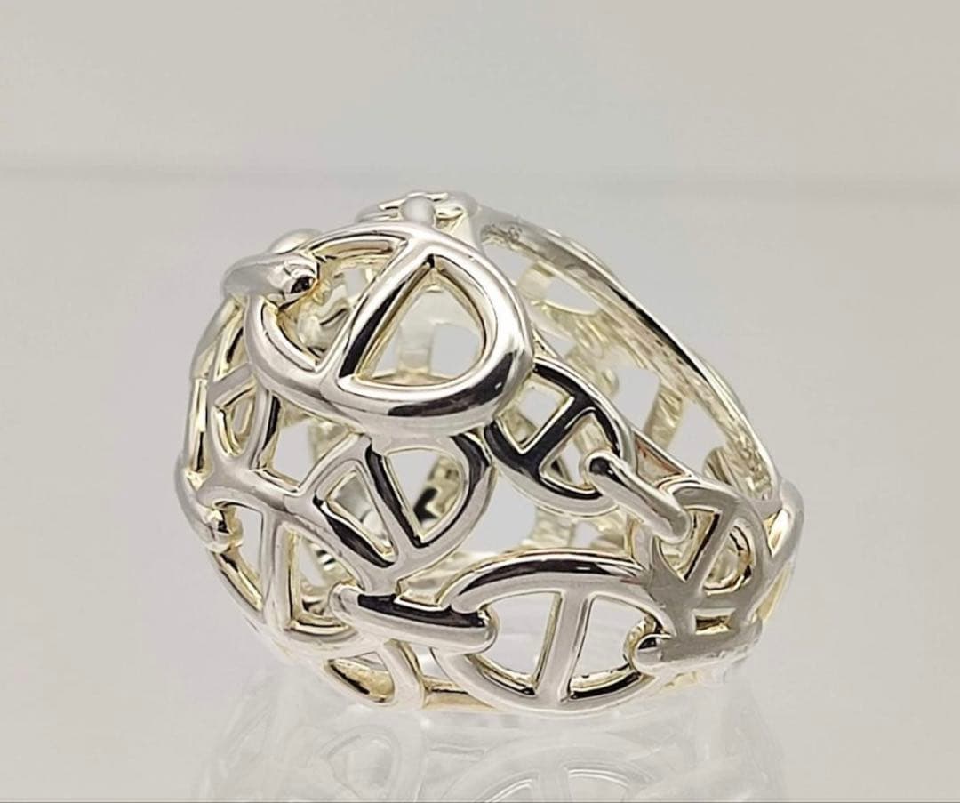 【希少】エルメス　シェーヌダンクル　アンシェネ　リング　14号