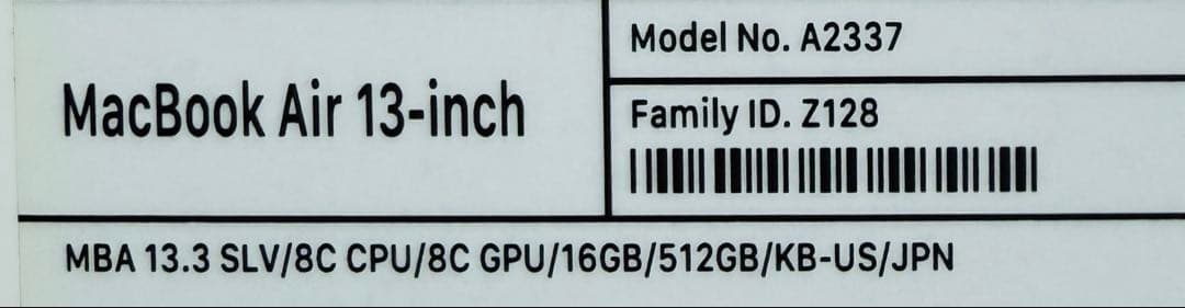 mote　M1 MacbookAir 16GB SSD512GB 箱付き