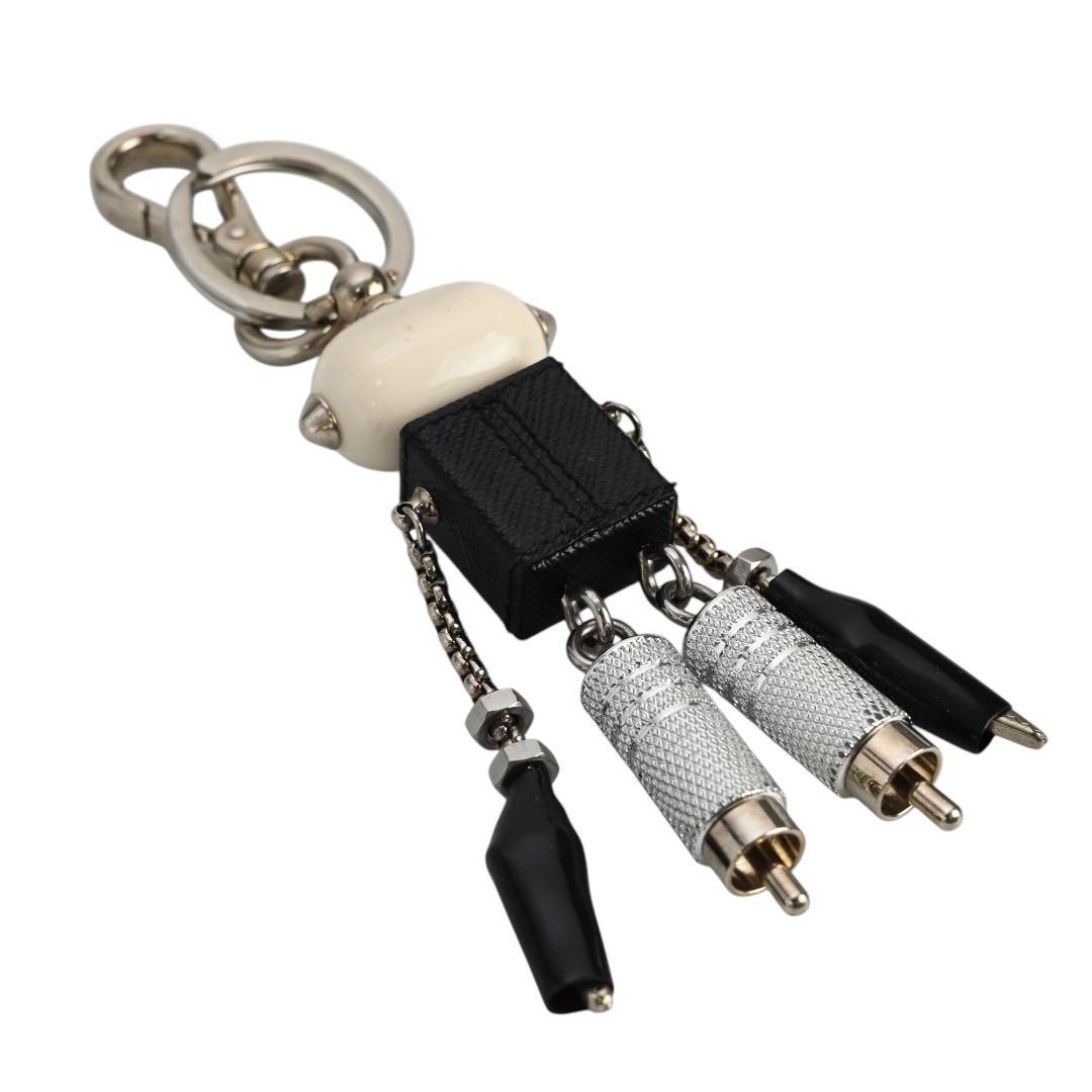 【極美品】プラダ　ロボット　キーホルダー　キーリング　ストラップ　サフィアーノ