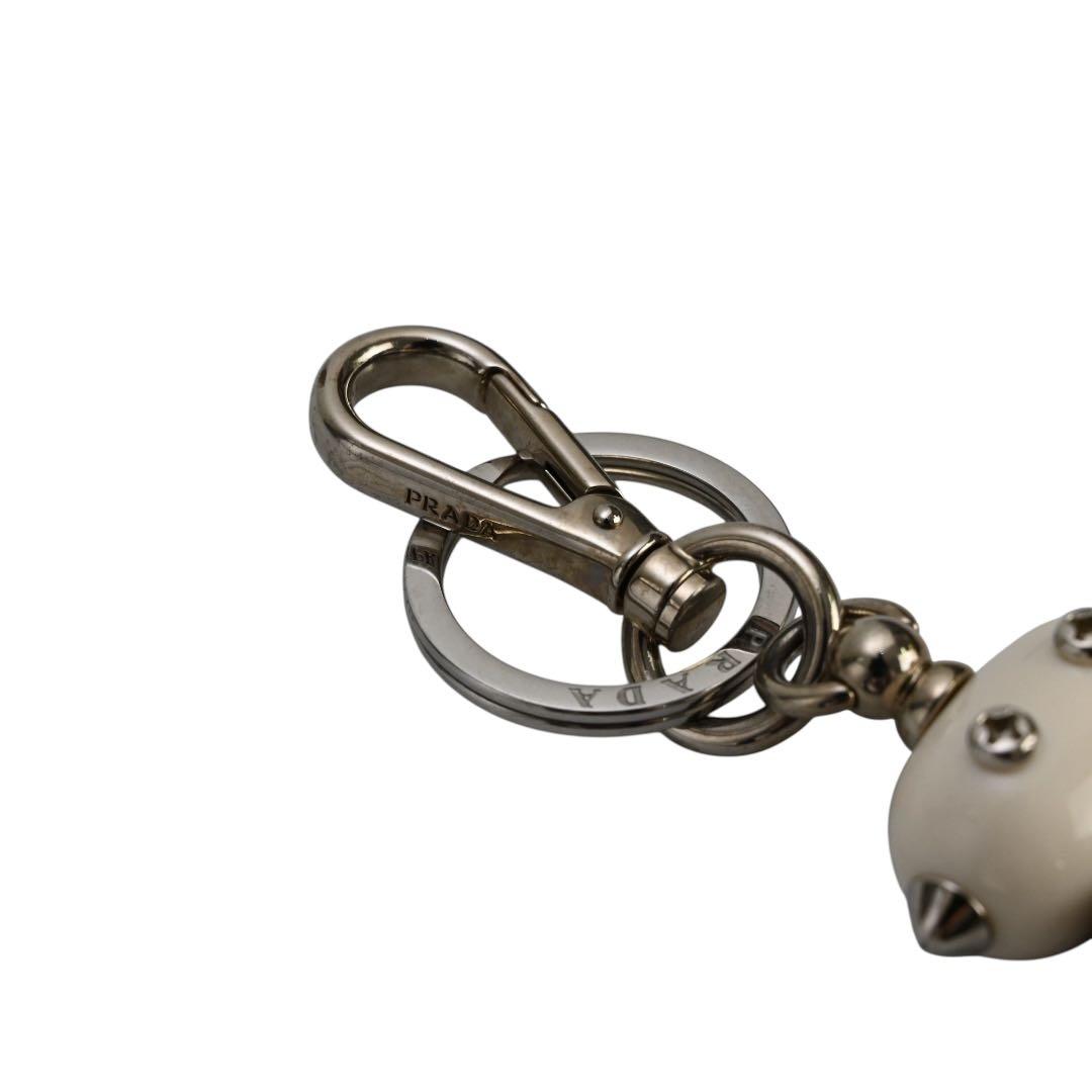 【極美品】プラダ　ロボット　キーホルダー　キーリング　ストラップ　サフィアーノ