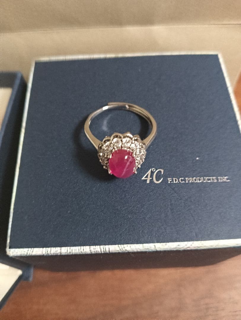 大特価◆スターシルバーリング ルビー（17号）