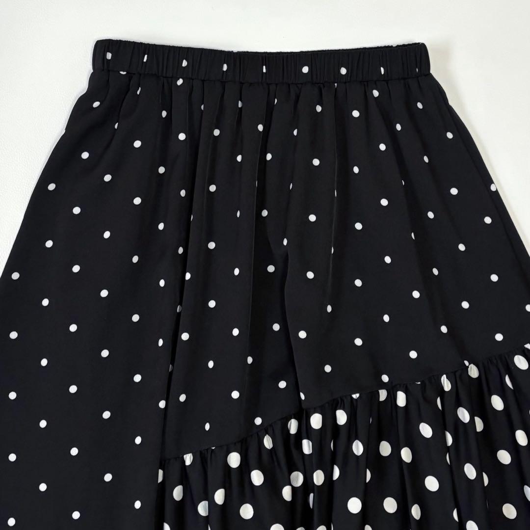 BEARDSLEY ビアズリー ドットパッチワークロングスカート