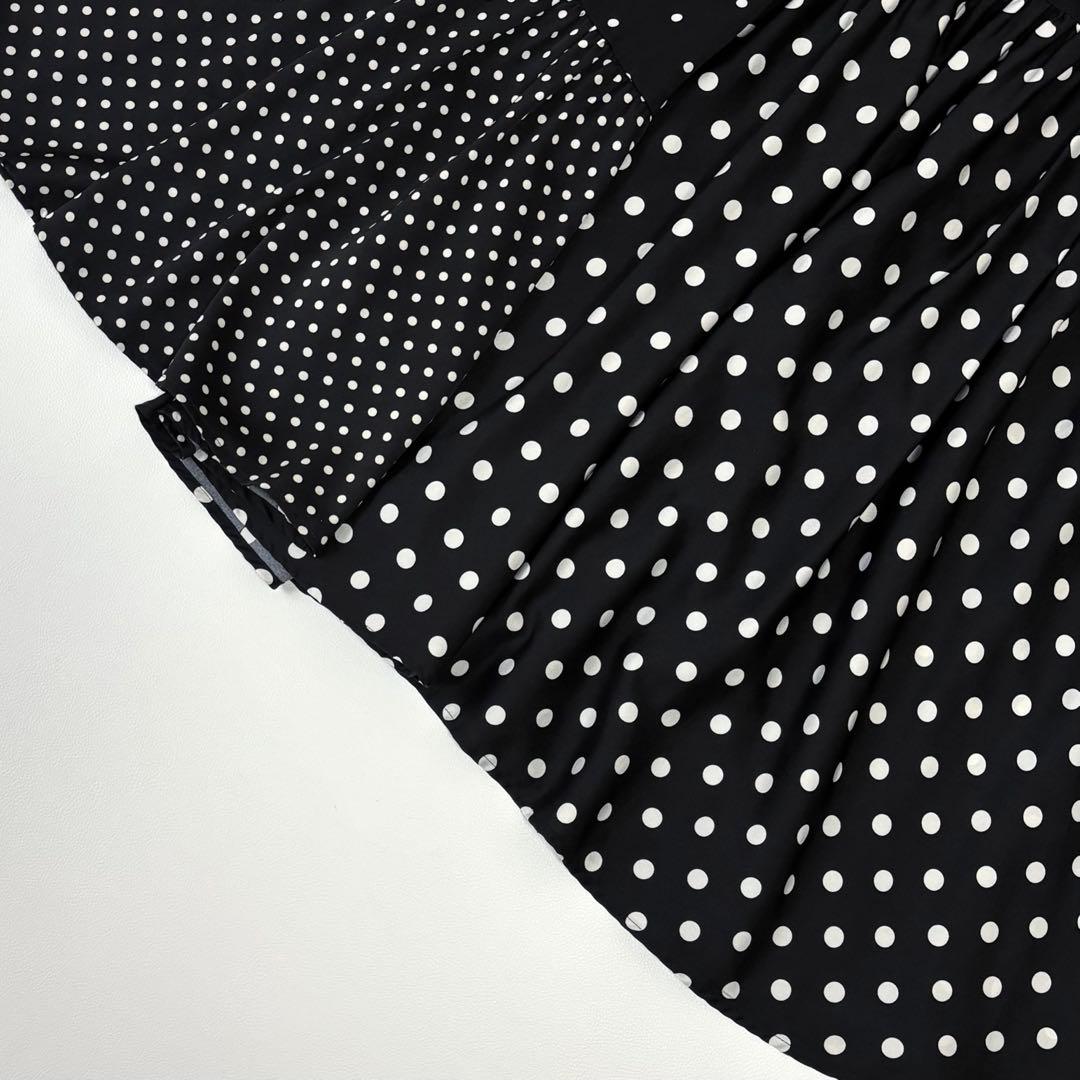 BEARDSLEY ビアズリー ドットパッチワークロングスカート