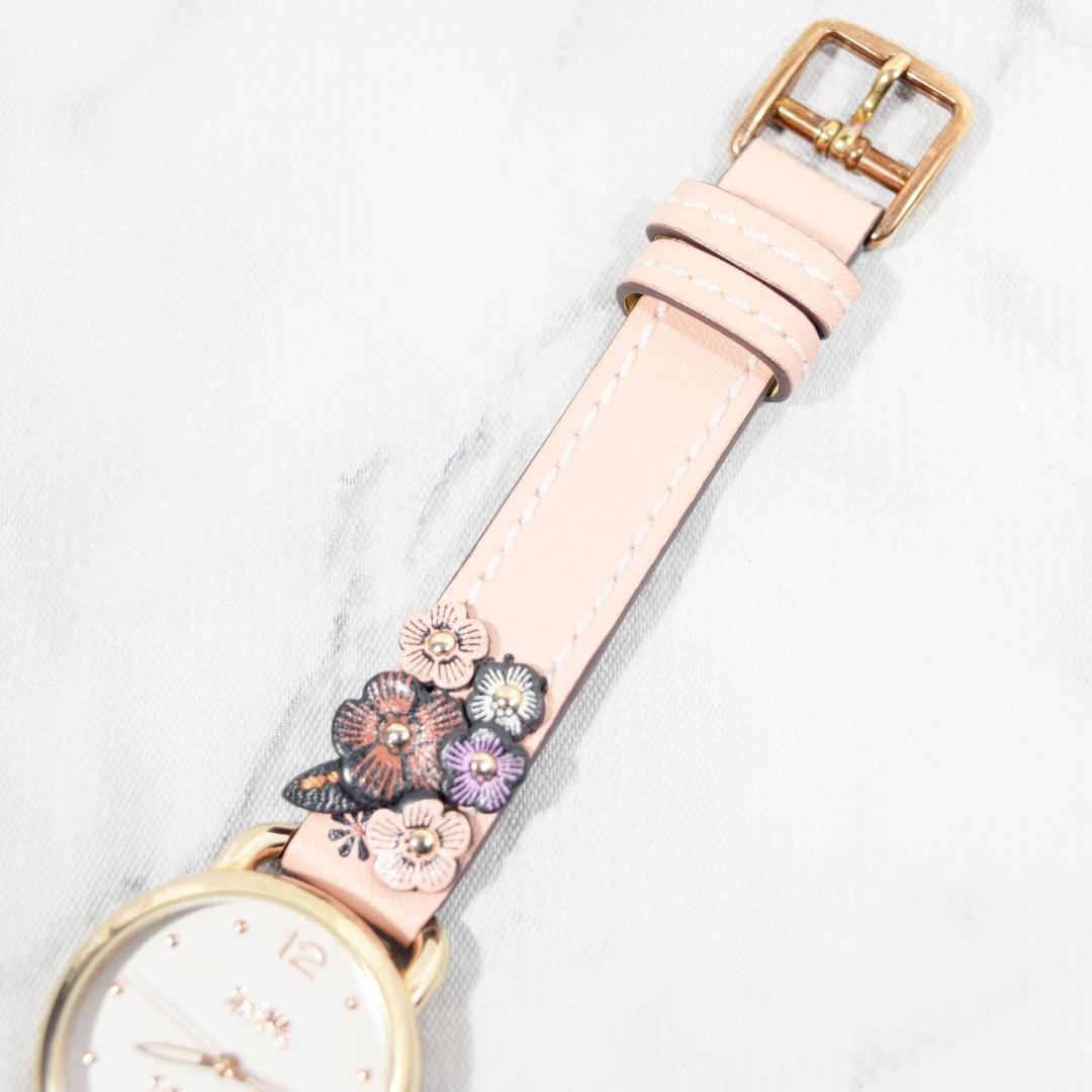 美品 COACH コーチ DELANCEY デランシー 花柄 レディース 新電池