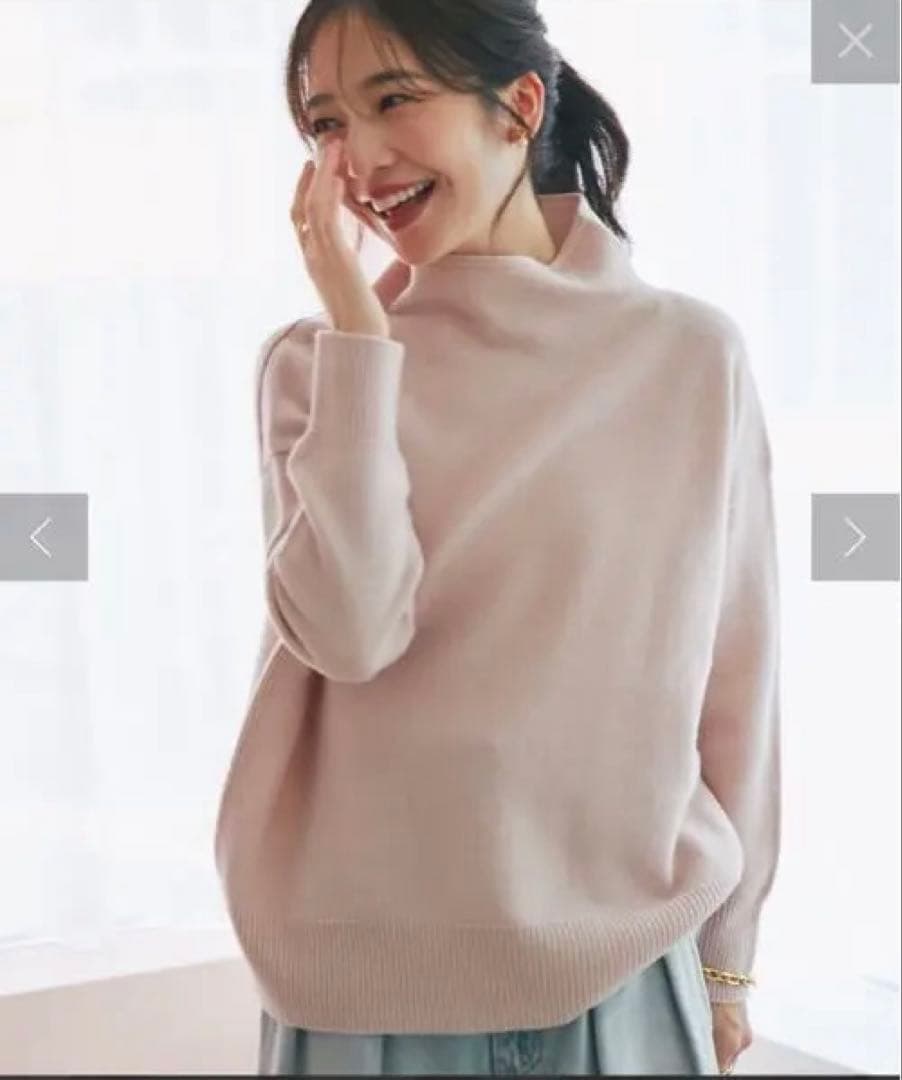 【名品】ウール100ボトルネックニット　ラブティックボンボン