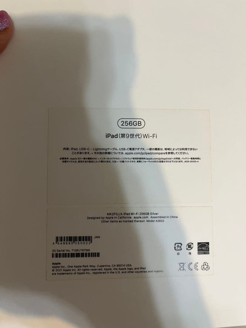 iPad 第9世代 Wi-Fi モデル 256GB シルバー 本体 セット