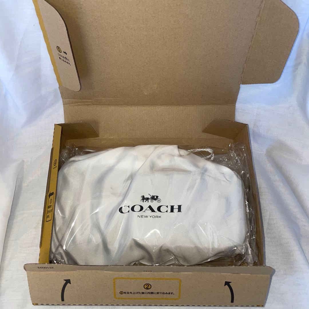 COACH クロスボディバッグ スマホショルダーバッグ ブラック レザー