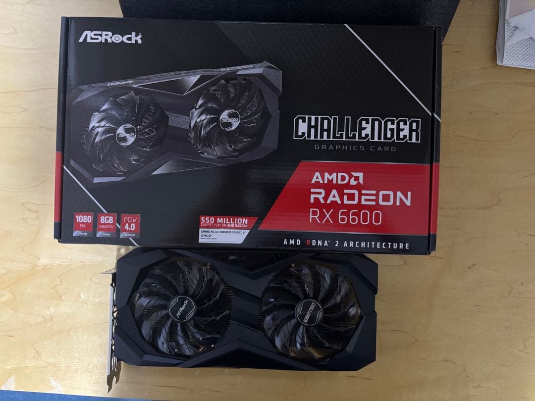 ASRock AMD RX 6600 グラフィックボード 8GB（元箱付き）