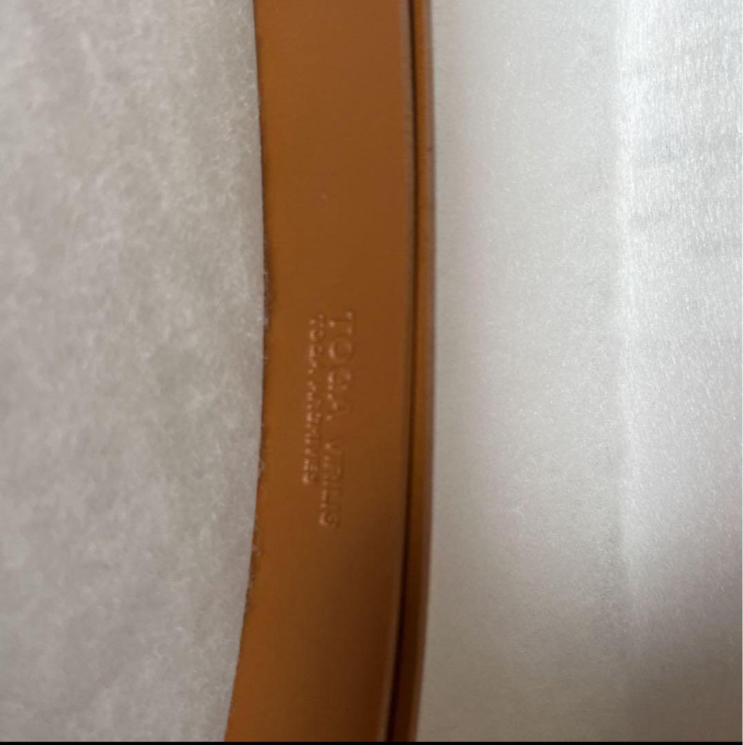 確実正規品　TOGA VIRILIS トーガ ビリリース　レザーベルト　ブラウン