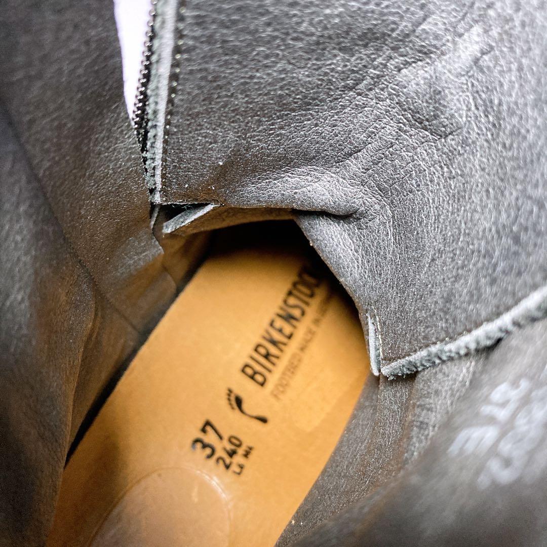 美品 ビルケンシュトック ララミーブーツ レースアップ 本革 黒 37 24