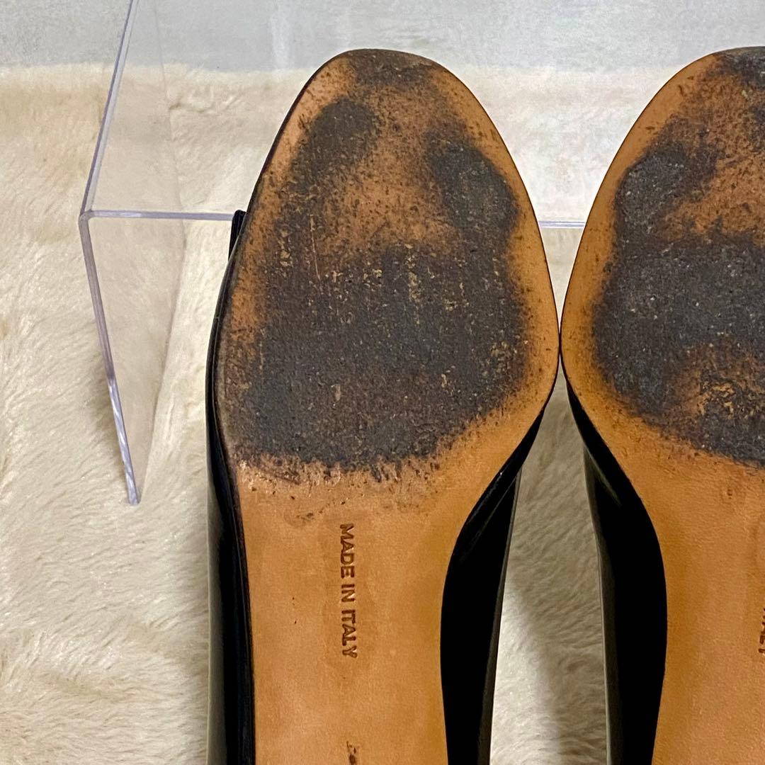 【極美品】フェラガモ ヴァラ リボン パンプス 黒 24cm イタリア製