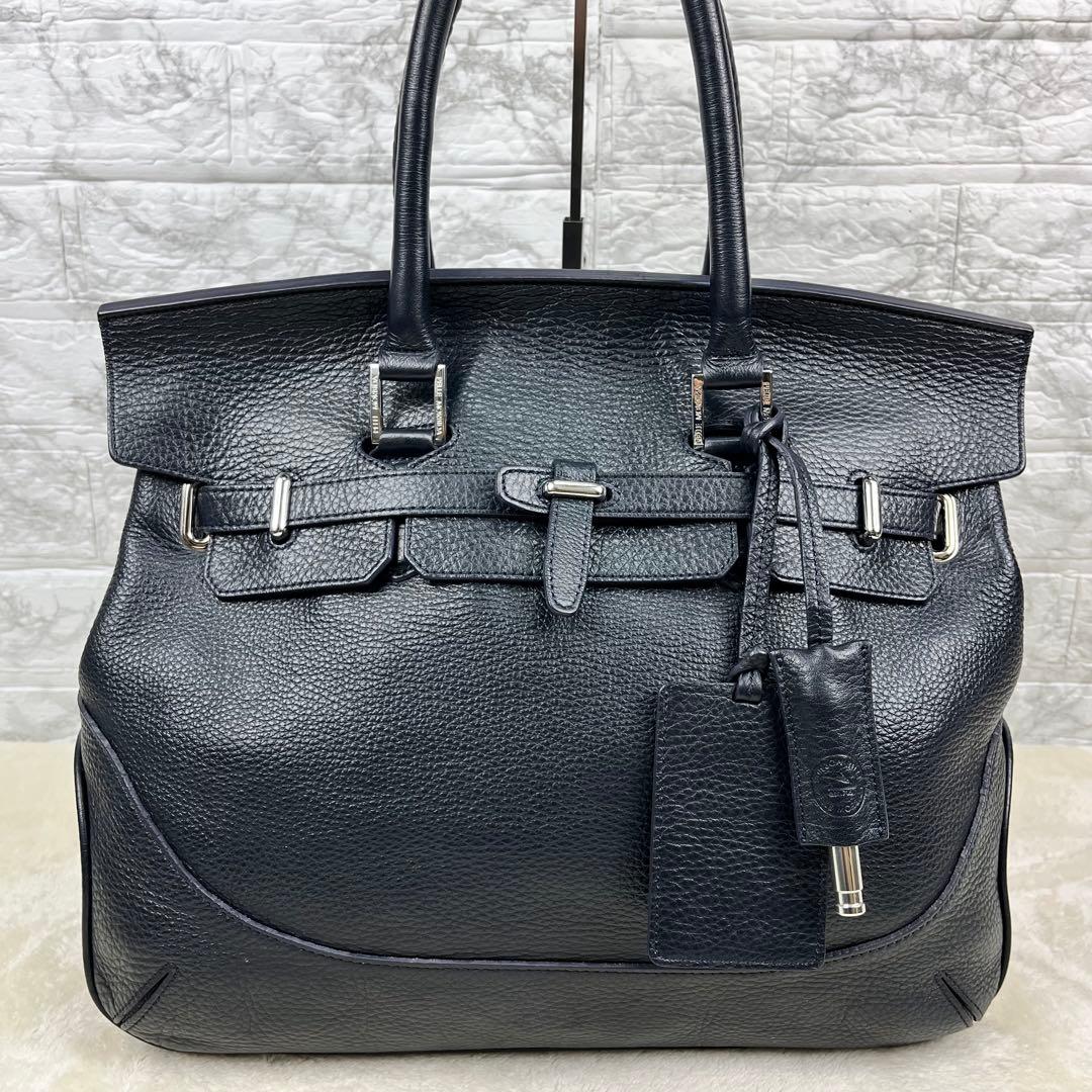 【極美品】 ペッレモルビダ フラップボストン メイデンヴォヤージュ ネイビー