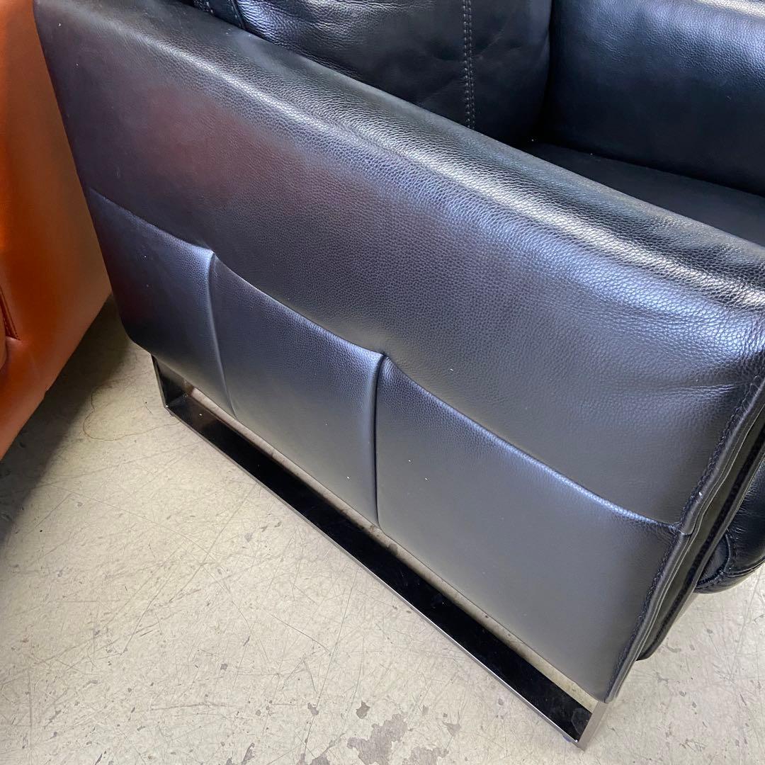 大塚家具⭐️エルエス　L/S 58N アームチェア　レザー　ブラック　1人掛け
