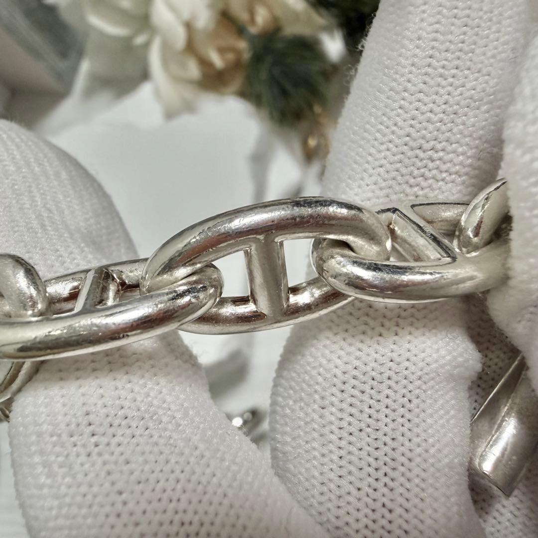 HERMES エルメス シェーヌダンクル 925 ブレスレット GM 12コマ