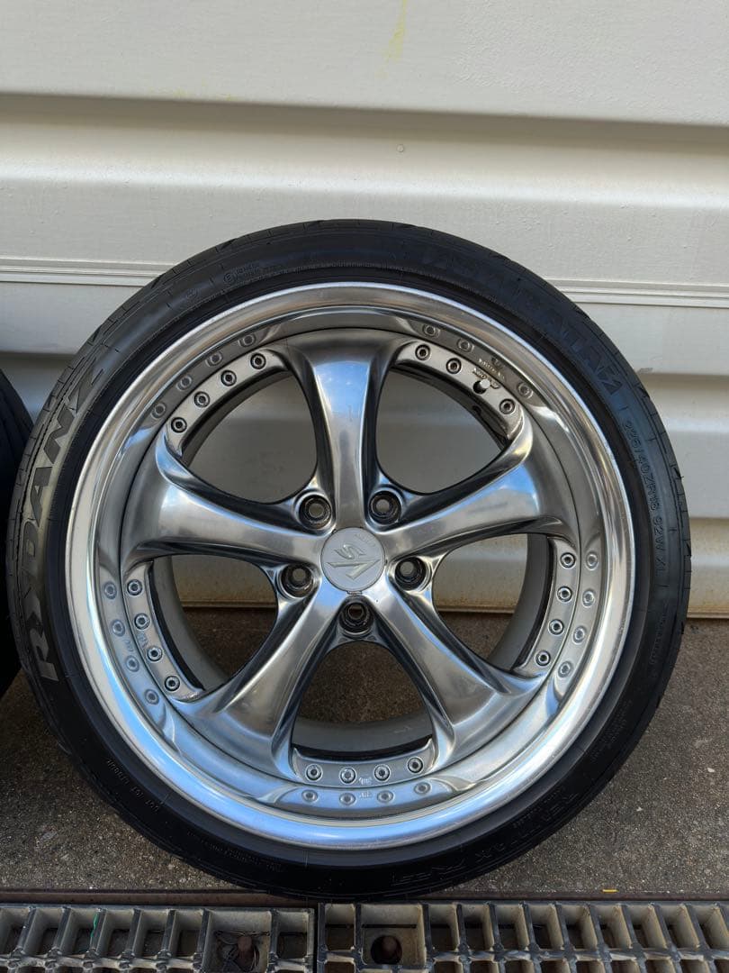 当時物work vs-kf 18インチ 9J＋38 114.3 シバタイヤ