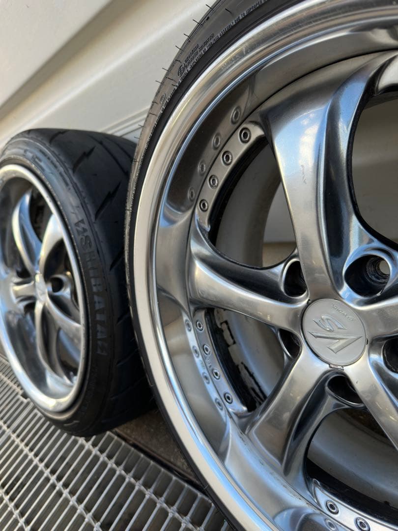 当時物work vs-kf 18インチ 9J＋38 114.3 シバタイヤ