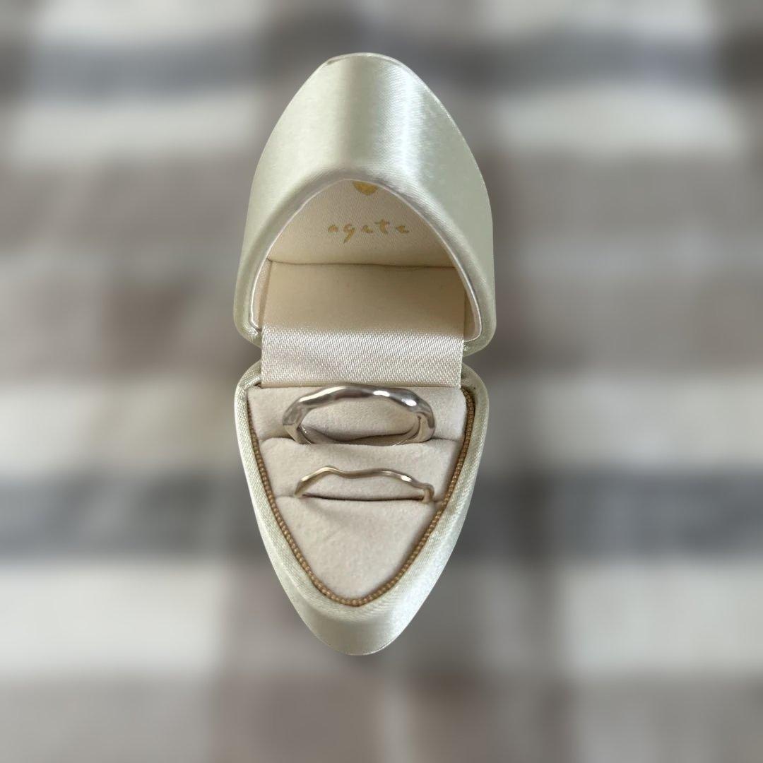 agete シルバー 2連リング