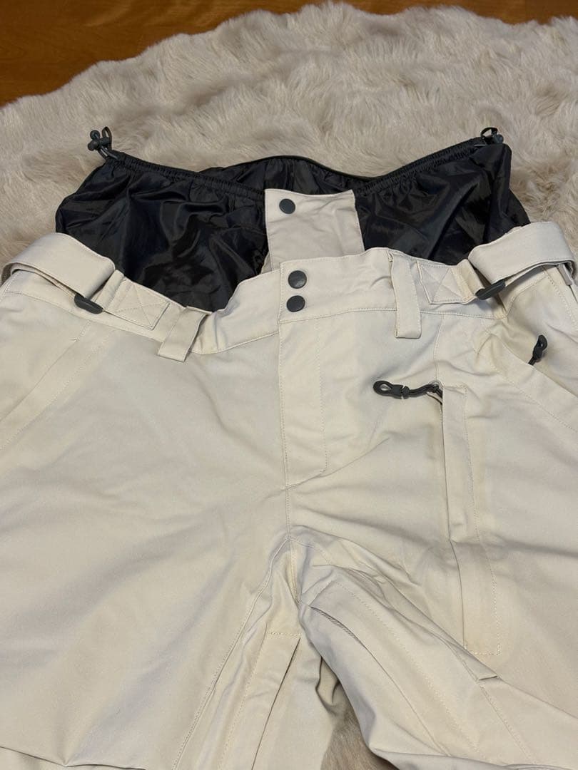 ホワイト スノーボードパンツ　　43d unisex