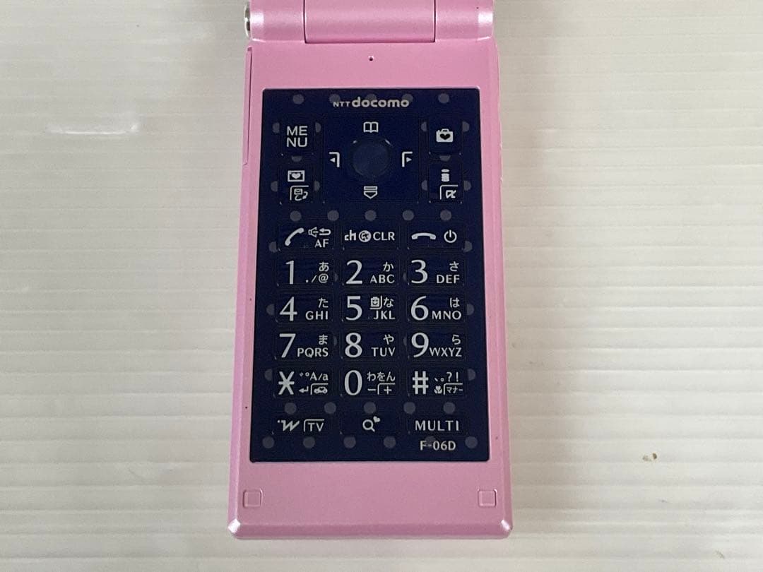 簡易動確済 docomo F-06D ハッピーピンク ガラケー ニコモコラボ