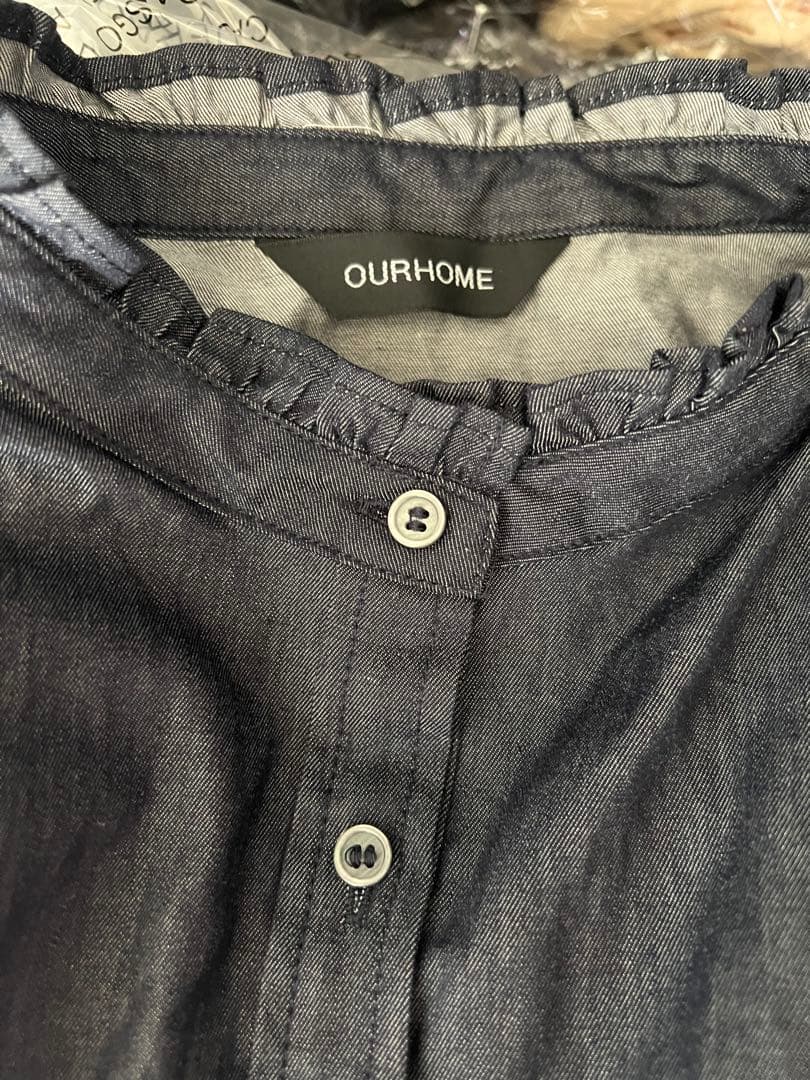 播州織のフリルブラウス