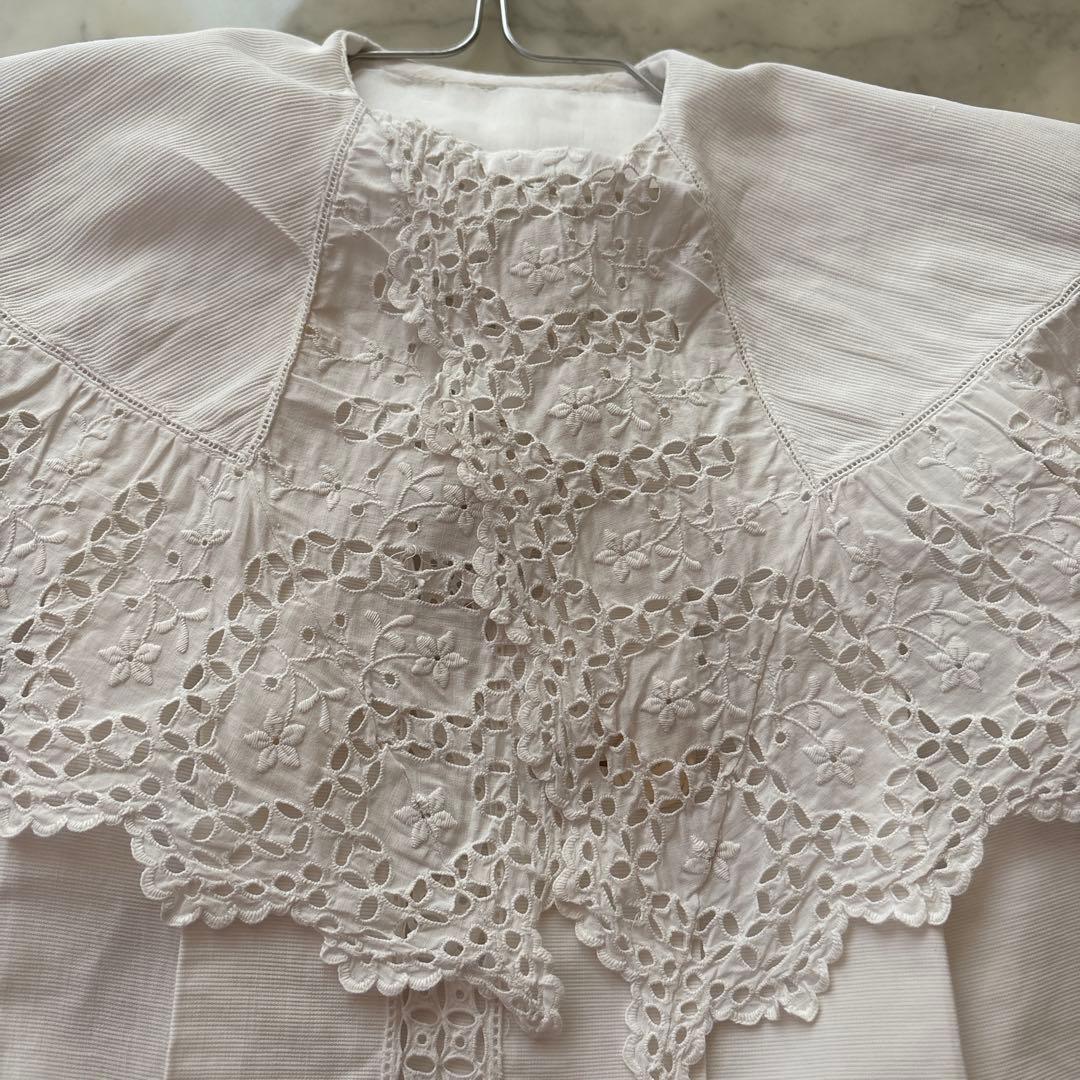 フランス　アンティーク　ベビードレス　ベビーケープ　ベビーコート　ドールドレス