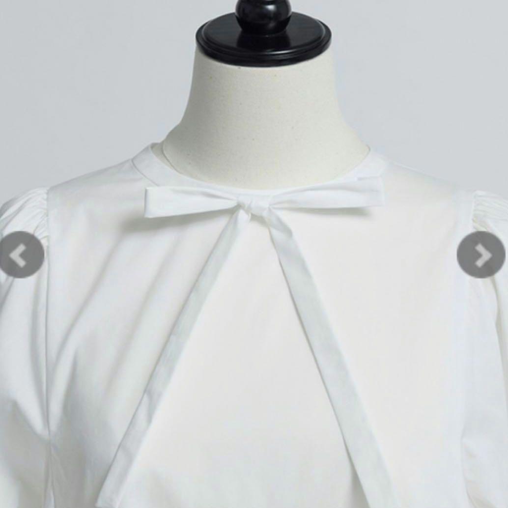yori ヨリ サイドギャザーブラウス ホワイト 36