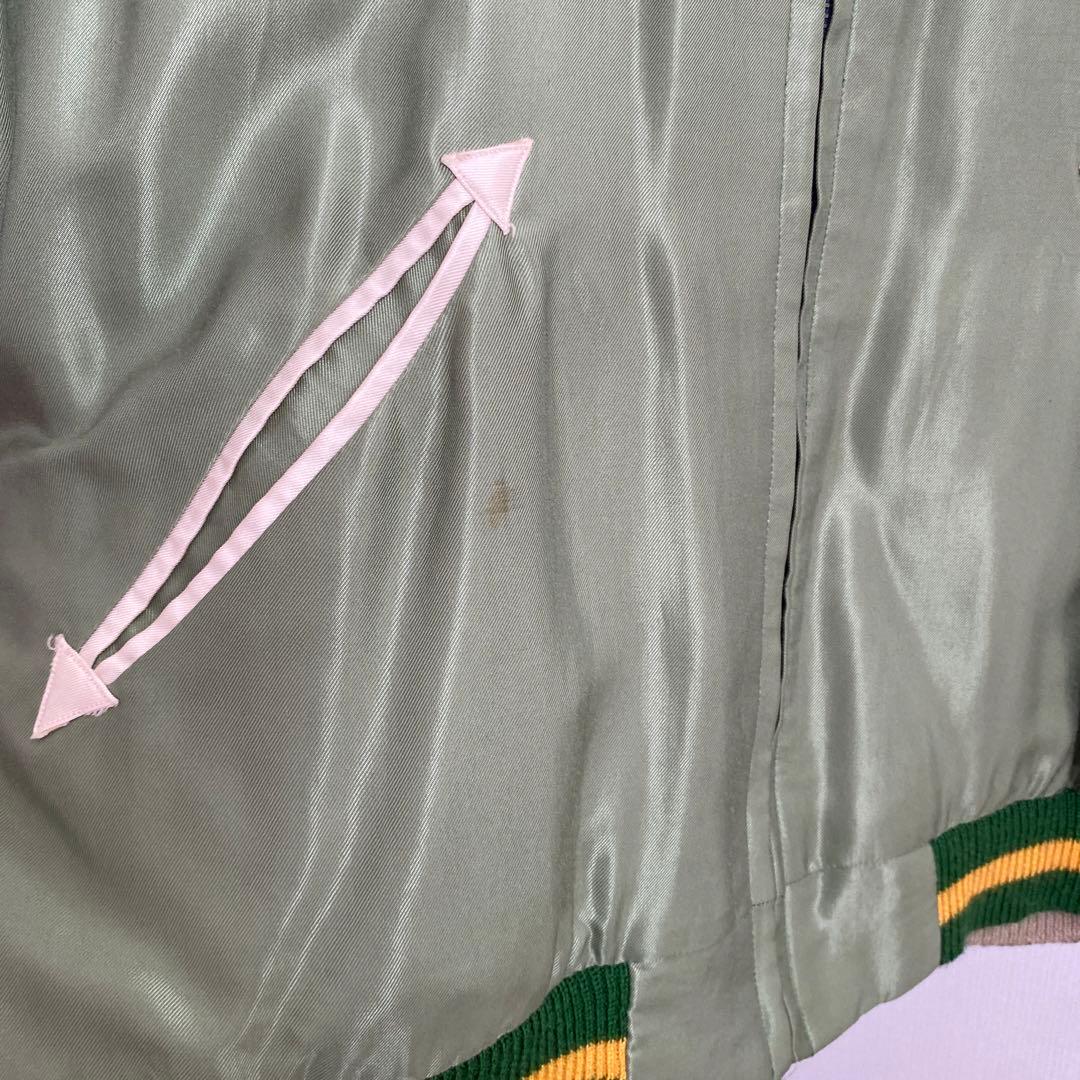 売り切り値下げ　東洋×ビームス　スカジャン　白熊×鷹　L