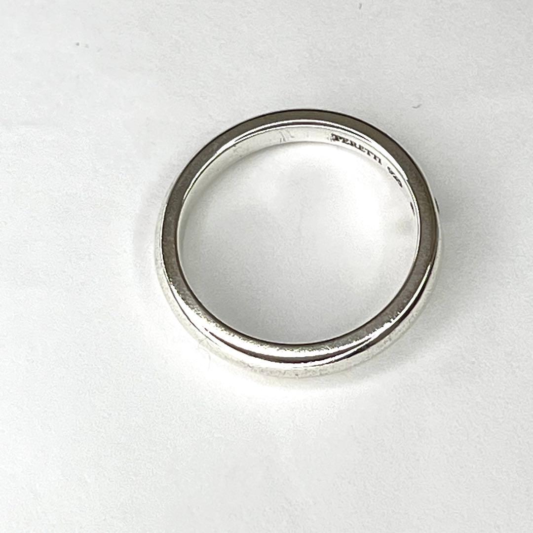 美品 ティファニー スタッキングバンド ルビー リング 9号 シルバー925