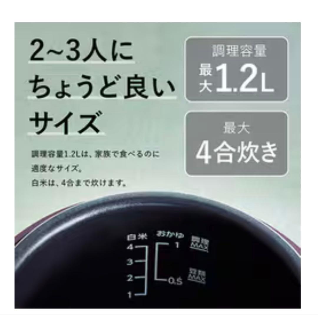 リデ ポットRe·De Pot 電気圧力鍋 2L ネイビー PCH-20LN