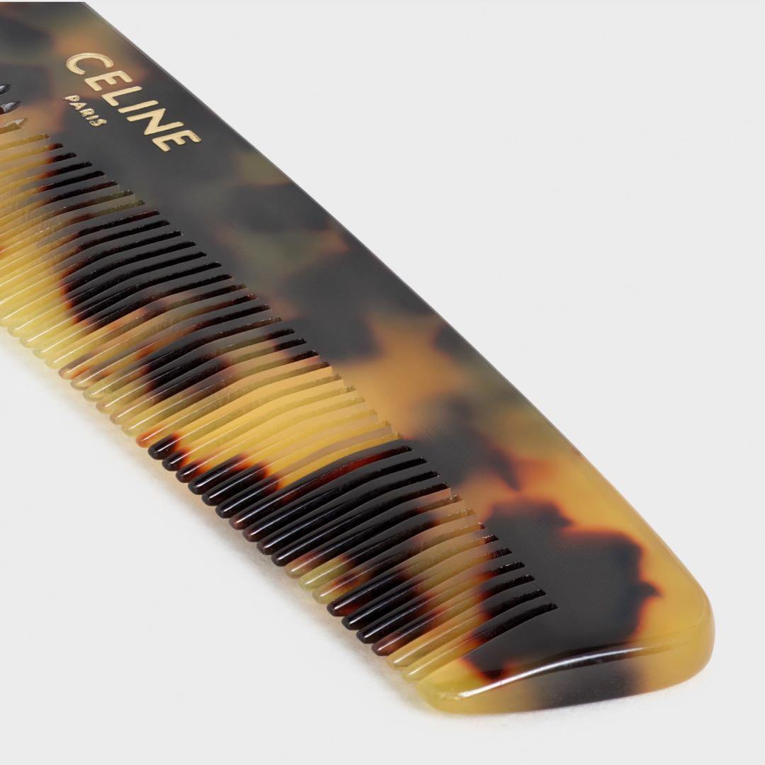 【新品・未使用】ケース付きヘアコーム/ナチュラルカーフスキン タン