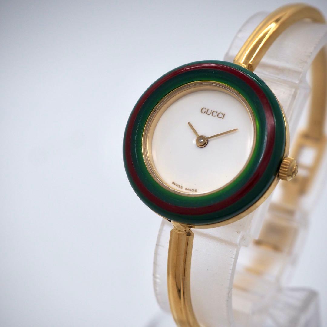 65【美品】GUCCI 時計　チェンジベゼル　Sサイズ　ゴールド　12色完備品