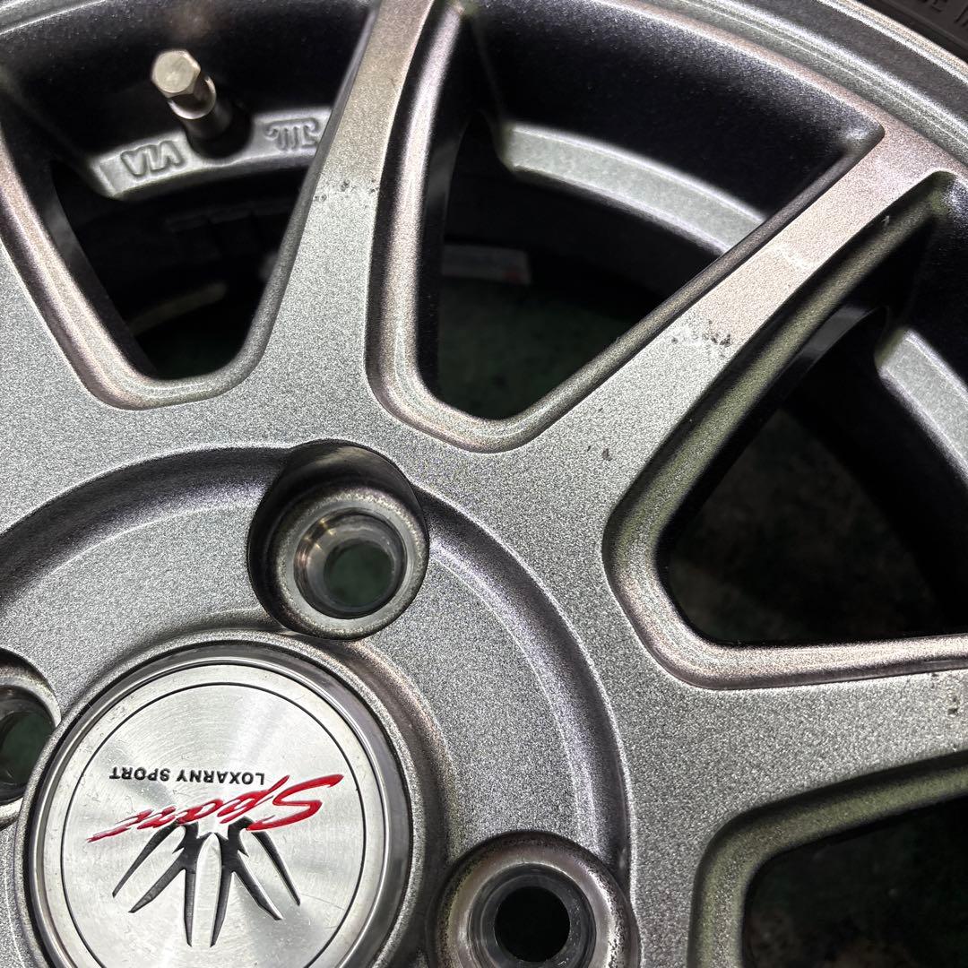 155/65R14グッドイヤーアイスナビ7 2023年バリ山4本アルミ付NBOX