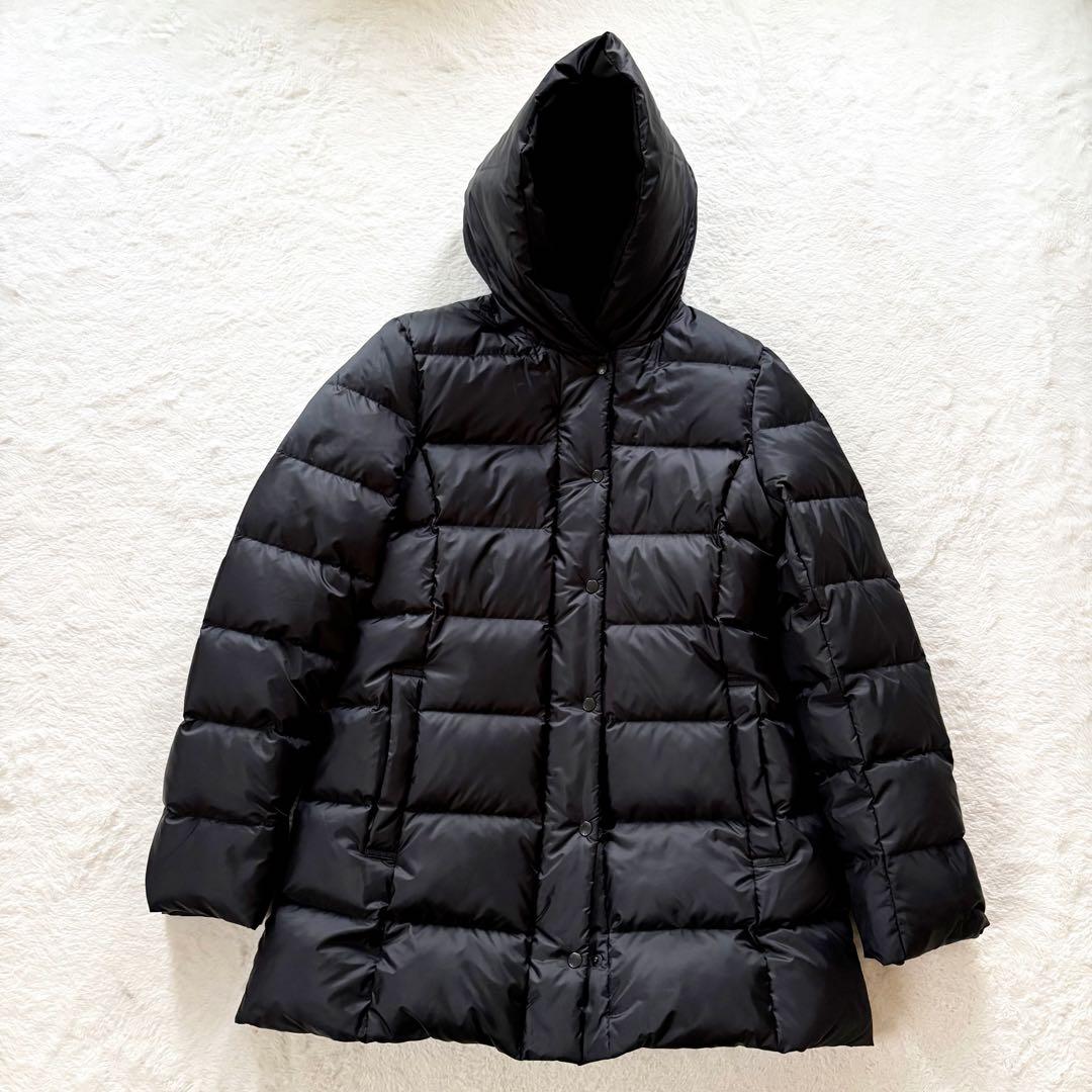 極美品　23区シレータフタ ミドル丈 ダウンコート　M 38 黒　洗える