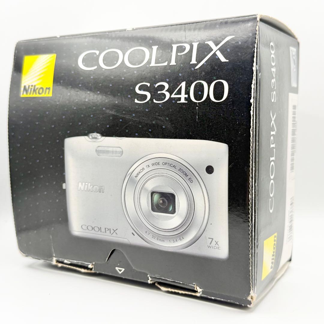 【付属品完品】Nikon COOLPIX S3400 コンデジ デジカメ 動作品