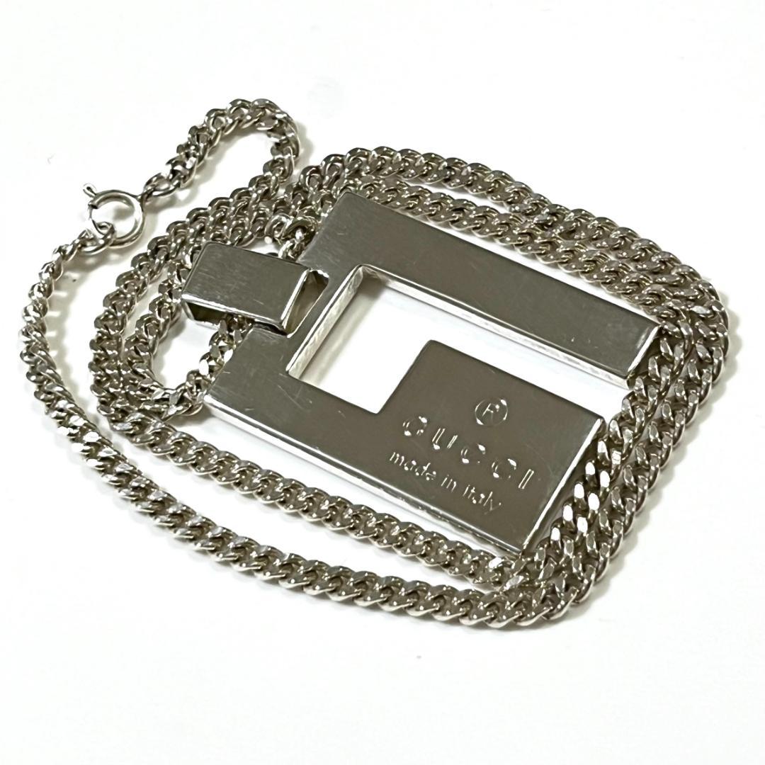 GUCCI 　グッチ　ネックレス　Gロゴ　スクエア