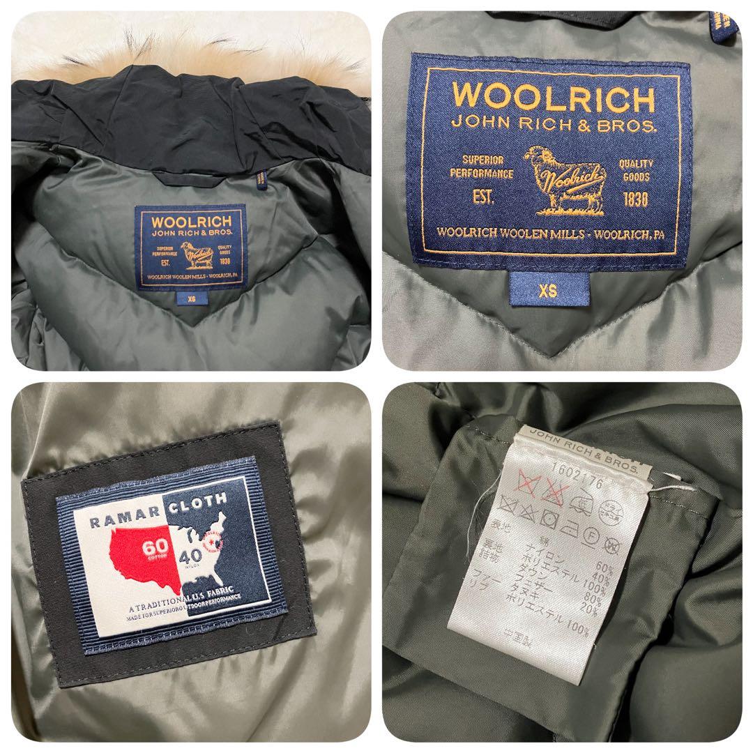 美品 WOOLRICH アークティックパーカ XS ダウン コート ファー 黒